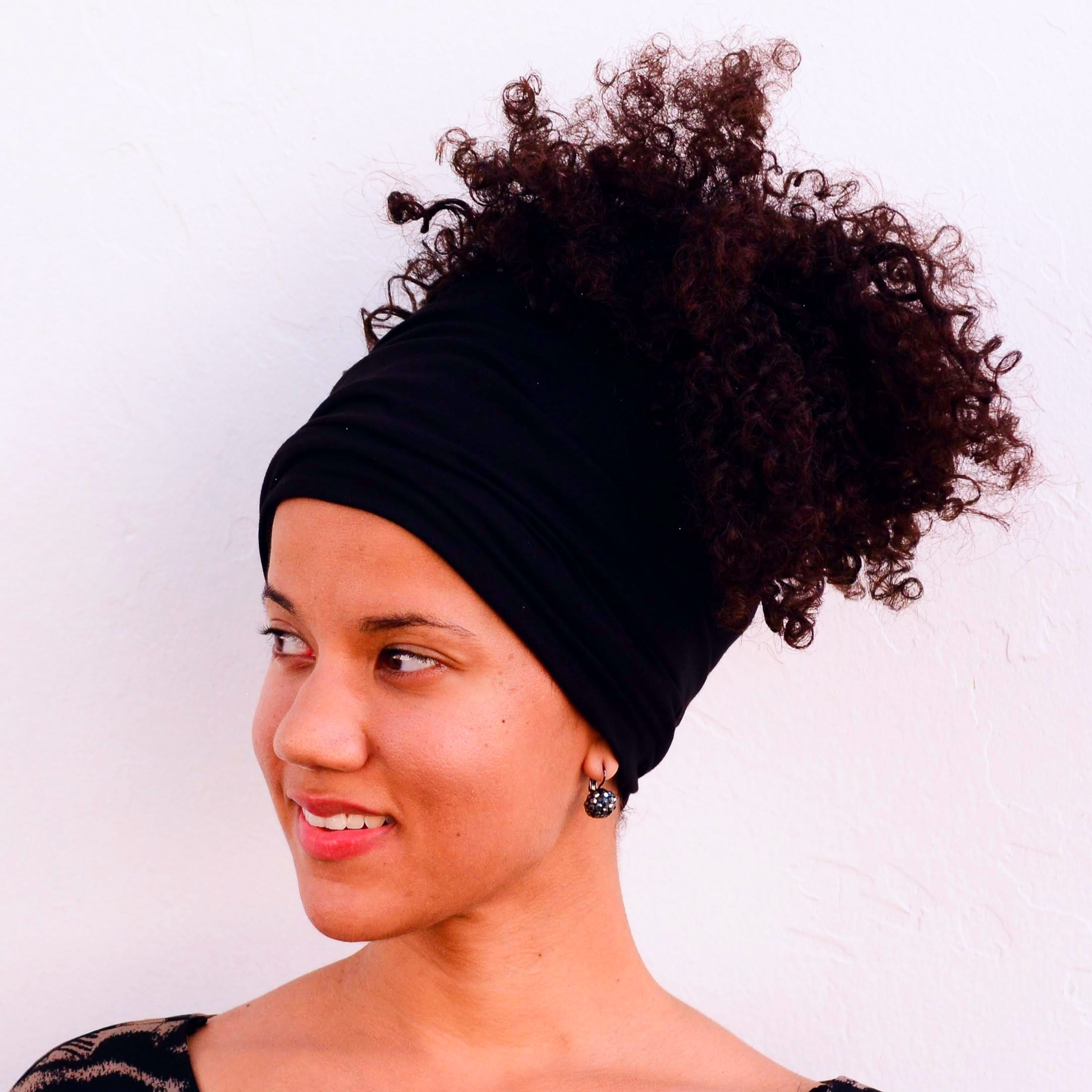 Black Bamboo Afrona in Open Crown Style