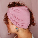 Mauve Mirabal Afrona - Satin lined hat - Curly Hair products - Hat for curly hair - replace your bonnets, head wraps and satin pillow with the Afrona.